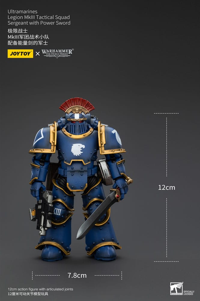 Warhammer The Horus Heresy Actionfigur 1/18 Ultramarines Legion MKIII Tactical Squad Sergeant with Power Sword 20 cm