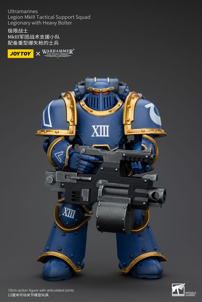 Warhammer The Horus Heresy Actionfigur 1/18 Ultramarines Legion MKIII Tactical Support Squad Legionary with Heavy Bolter 20 cm