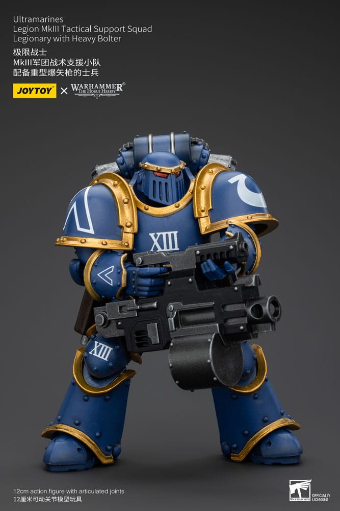 Warhammer The Horus Heresy Actionfigur 1/18 Ultramarines Legion MKIII Tactical Support Squad Legionary with Heavy Bolter 20 cm