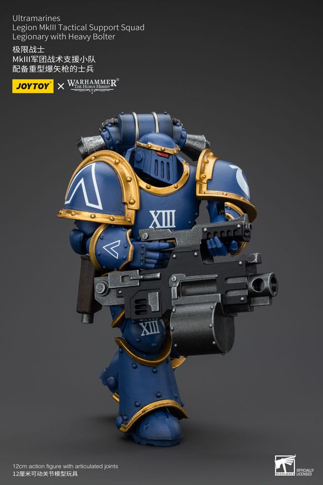 Warhammer The Horus Heresy Actionfigur 1/18 Ultramarines Legion MKIII Tactical Support Squad Legionary with Heavy Bolter 20 cm