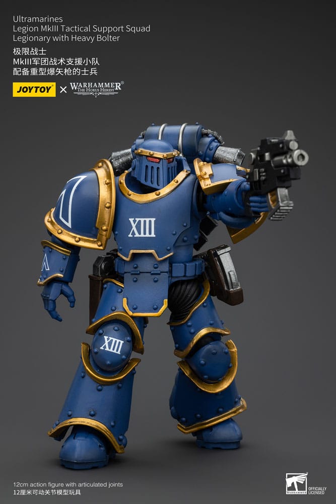 Warhammer The Horus Heresy Actionfigur 1/18 Ultramarines Legion MKIII Tactical Support Squad Legionary with Heavy Bolter 20 cm