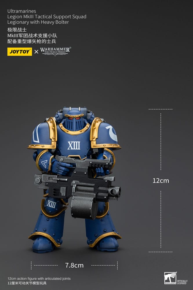 Warhammer The Horus Heresy Actionfigur 1/18 Ultramarines Legion MKIII Tactical Support Squad Legionary with Heavy Bolter 20 cm