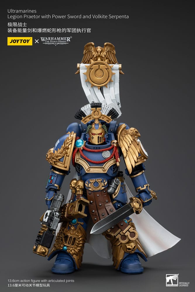 Warhammer The Horus Heresy Actionfigur 1/18 Ultramarines Legion Praetor with Power Sword and Volkite Serpenta 20 cm