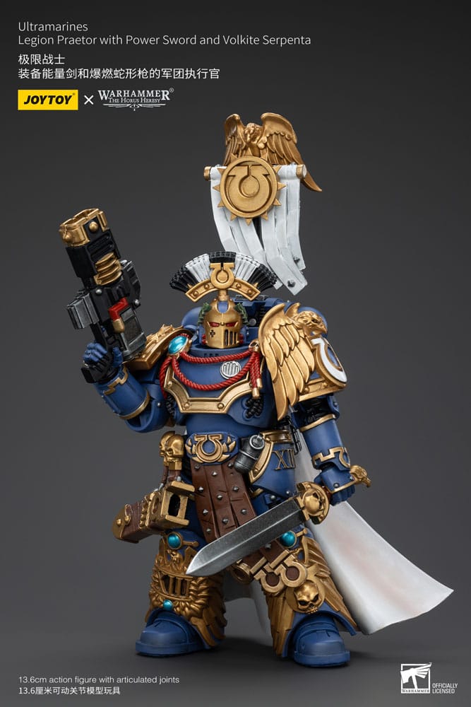 Warhammer The Horus Heresy Actionfigur 1/18 Ultramarines Legion Praetor with Power Sword and Volkite Serpenta 20 cm