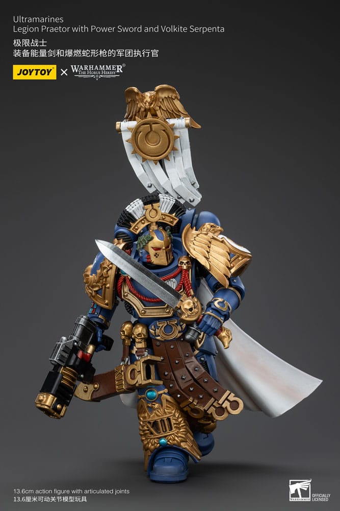 Warhammer The Horus Heresy Actionfigur 1/18 Ultramarines Legion Praetor with Power Sword and Volkite Serpenta 20 cm