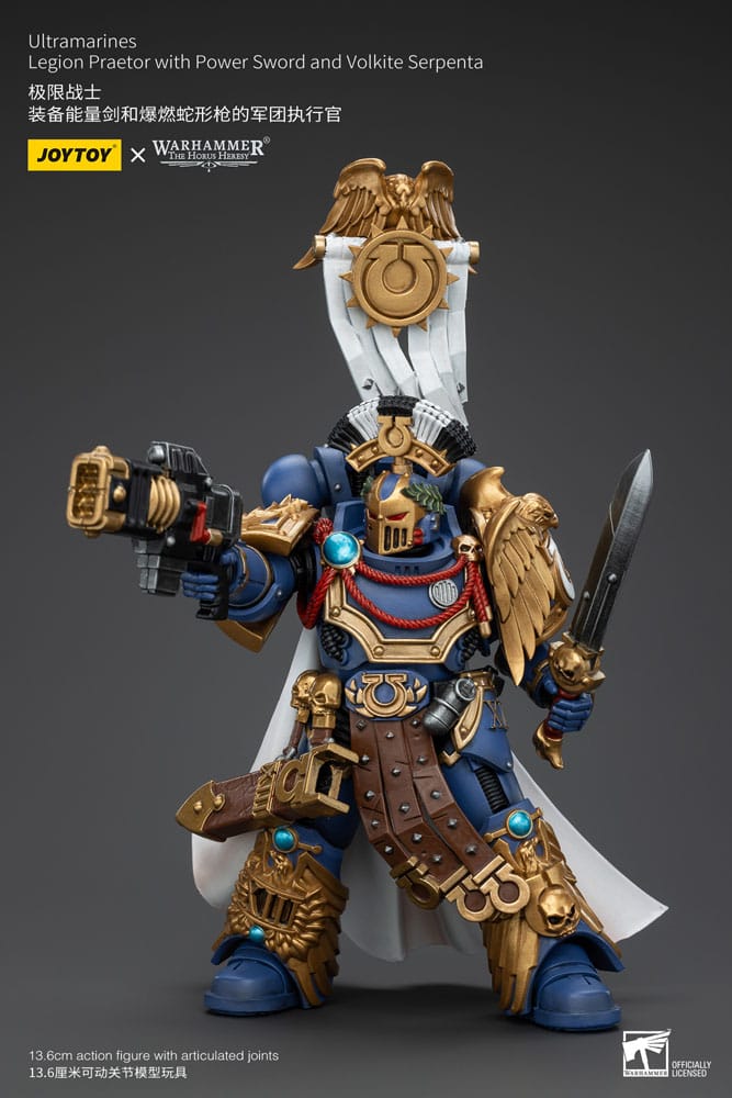 Warhammer The Horus Heresy Actionfigur 1/18 Ultramarines Legion Praetor with Power Sword and Volkite Serpenta 20 cm