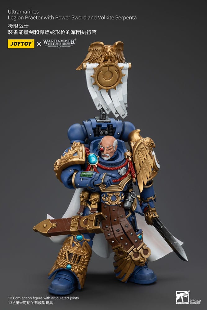 Warhammer The Horus Heresy Actionfigur 1/18 Ultramarines Legion Praetor with Power Sword and Volkite Serpenta 20 cm