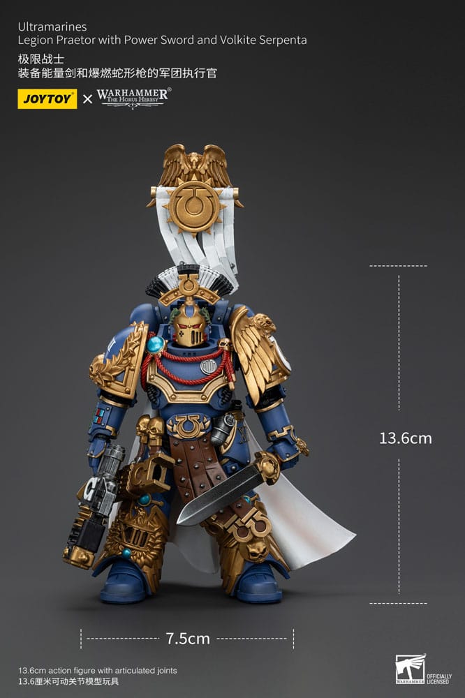 Warhammer The Horus Heresy Actionfigur 1/18 Ultramarines Legion Praetor with Power Sword and Volkite Serpenta 20 cm