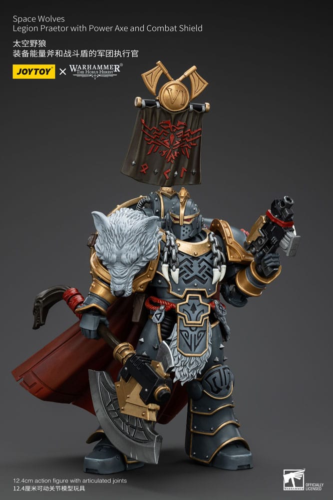 Warhammer The Horus Heresy Actionfigur 1/18 Space Wolves Legion Praetor with Power Axe and Combat Shield 12 cm