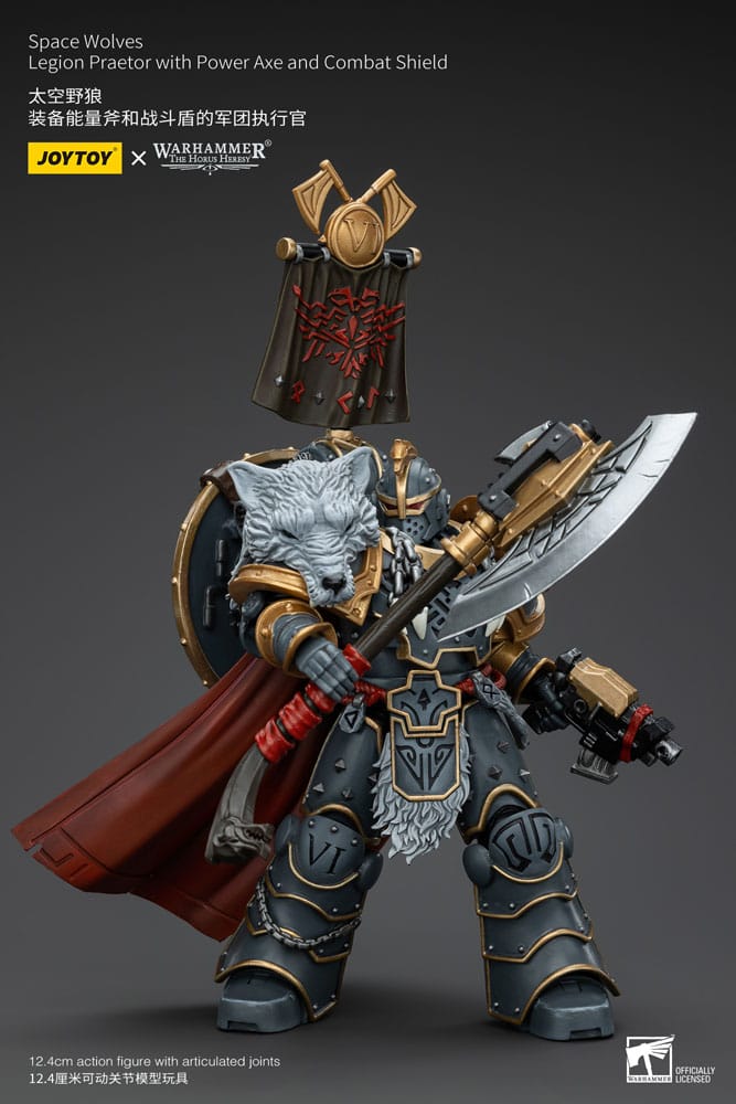 Warhammer The Horus Heresy Actionfigur 1/18 Space Wolves Legion Praetor with Power Axe and Combat Shield 12 cm