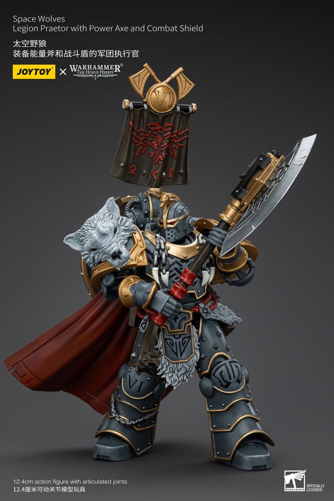 Warhammer The Horus Heresy Actionfigur 1/18 Space Wolves Legion Praetor with Power Axe and Combat Shield 12 cm