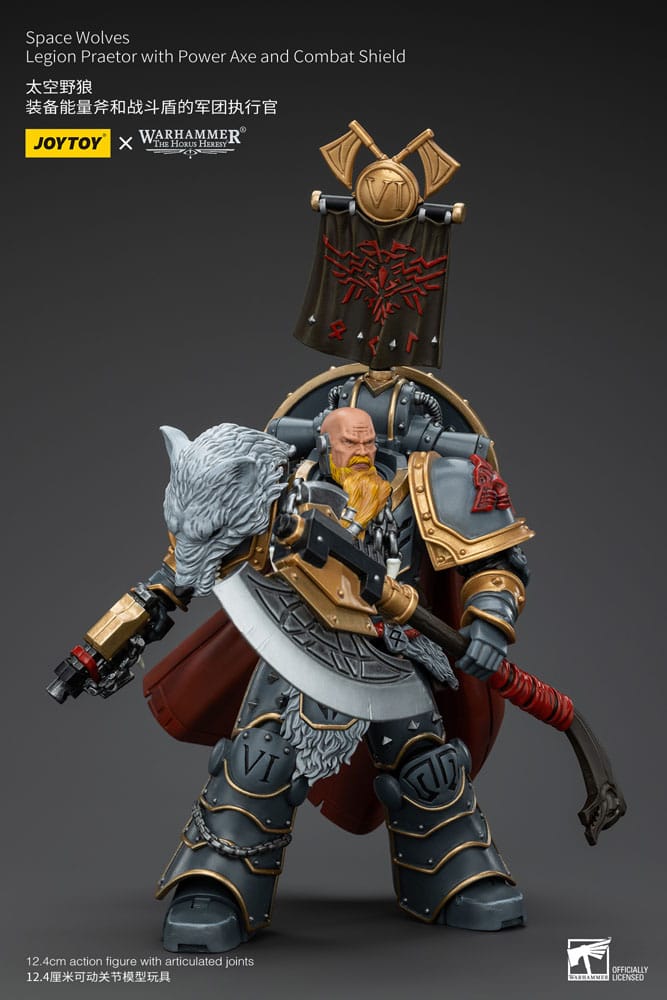 Warhammer The Horus Heresy Actionfigur 1/18 Space Wolves Legion Praetor with Power Axe and Combat Shield 12 cm