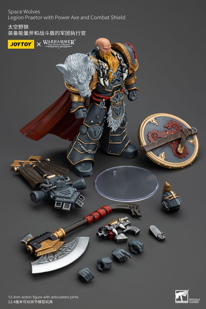 Warhammer The Horus Heresy Actionfigur 1/18 Space Wolves Legion Praetor with Power Axe and Combat Shield 12 cm