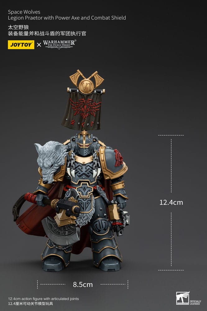 Warhammer The Horus Heresy Actionfigur 1/18 Space Wolves Legion Praetor with Power Axe and Combat Shield 12 cm