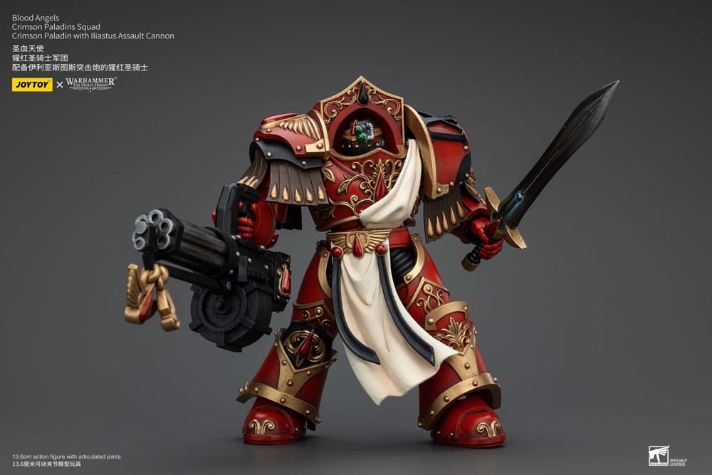 Warhammer The Horus Heresy Actionfigur 1/18 Blood Angels Crimson Paladins Squad Crimson Paladin with Iliastus Assault Cannon 14 cm