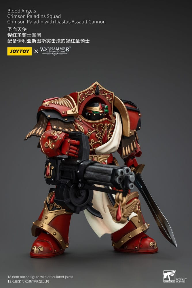 Warhammer The Horus Heresy Actionfigur 1/18 Blood Angels Crimson Paladins Squad Crimson Paladin with Iliastus Assault Cannon 14 cm