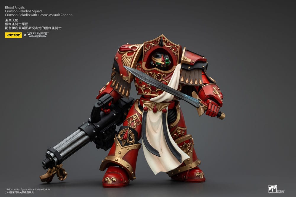 Warhammer The Horus Heresy Actionfigur 1/18 Blood Angels Crimson Paladins Squad Crimson Paladin with Iliastus Assault Cannon 14 cm