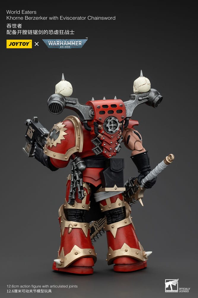 Warhammer 40k Actionfigur 1/18 World Eaters Khorne Berzerker with Eviscerator Chainsword 13 cm