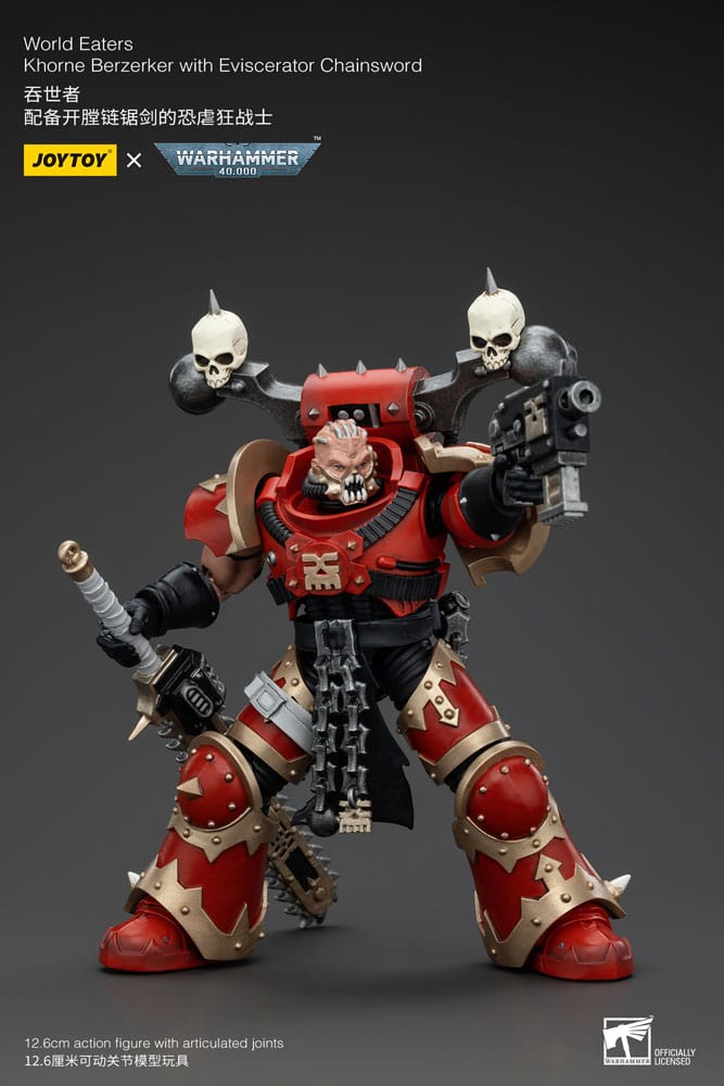 Warhammer 40k Actionfigur 1/18 World Eaters Khorne Berzerker with Eviscerator Chainsword 13 cm