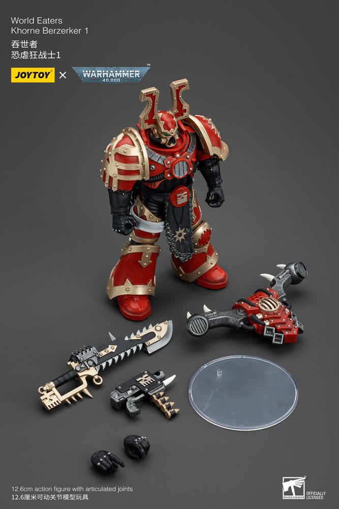 Warhammer 40k Actionfigur 1/18 World Eaters Khorne Berzerker 1 13 cm