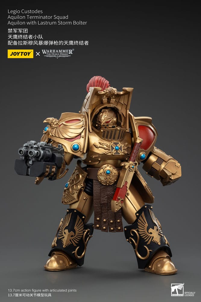 Warhammer The Horus Heresy Actionfigur 1/18 Legio Custodes Aquilon Terminator Squad Aquilon with Lastrum Storm Bolter 14 cm