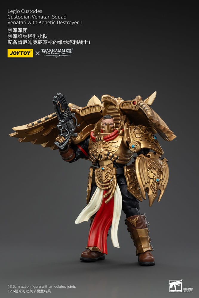 Warhammer The Horus Heresy Actionfigur 1/18 Legio Custodes Custodian Venatari Squad Venatari with Kenetic Destroyer 1 13 cm