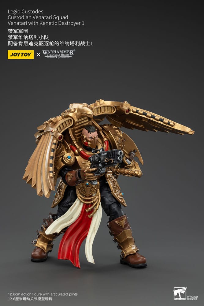 Warhammer The Horus Heresy Actionfigur 1/18 Legio Custodes Custodian Venatari Squad Venatari with Kenetic Destroyer 1 13 cm