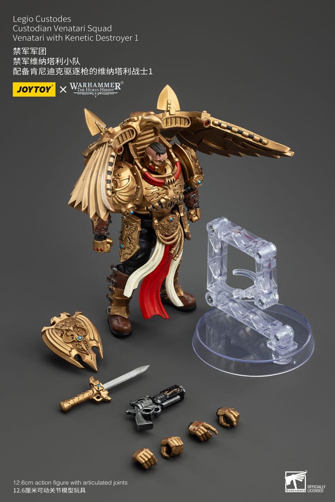 Warhammer The Horus Heresy Actionfigur 1/18 Legio Custodes Custodian Venatari Squad Venatari with Kenetic Destroyer 1 13 cm