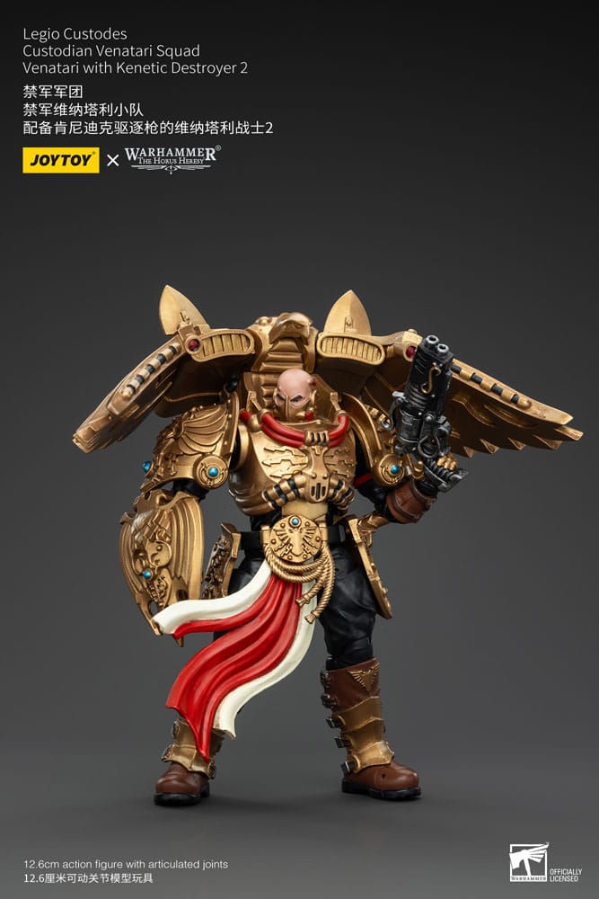 Warhammer The Horus Heresy Actionfigur 1/18 Legio Custodes Custodian Venatari Squad Venatari with Kenetic Destroyer 2 13 cm