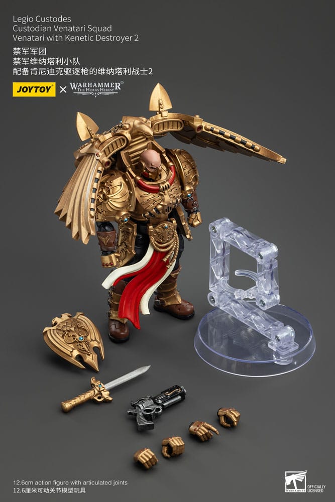 Warhammer The Horus Heresy Actionfigur 1/18 Legio Custodes Custodian Venatari Squad Venatari with Kenetic Destroyer 2 13 cm