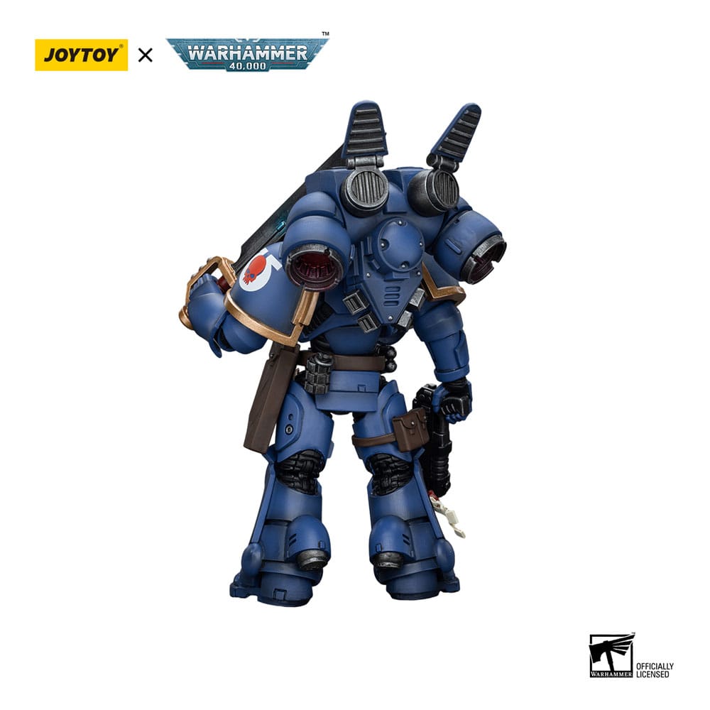 Warhammer 40k Actionfigur 1/18 Ultramarines Jump Pack Intercessors Sergeant With Plasma Pistol And Power Sword 12 cm