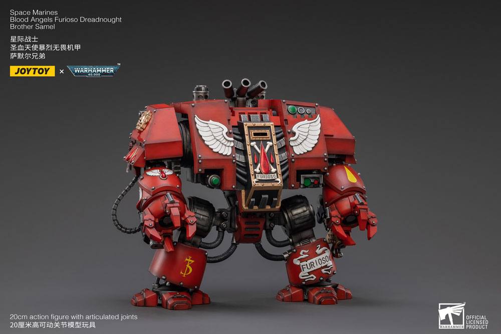 Warhammer 40k Actionfigur 1/18 Blood Angels Furioso Dreadnought Brother Samel 20 cm