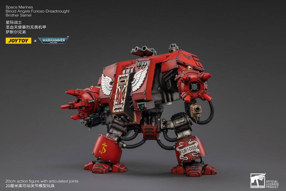 Warhammer 40k Actionfigur 1/18 Blood Angels Furioso Dreadnought Brother Samel 20 cm