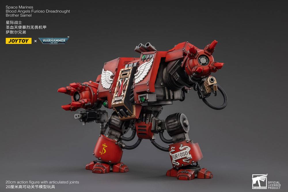 Warhammer 40k Actionfigur 1/18 Blood Angels Furioso Dreadnought Brother Samel 20 cm