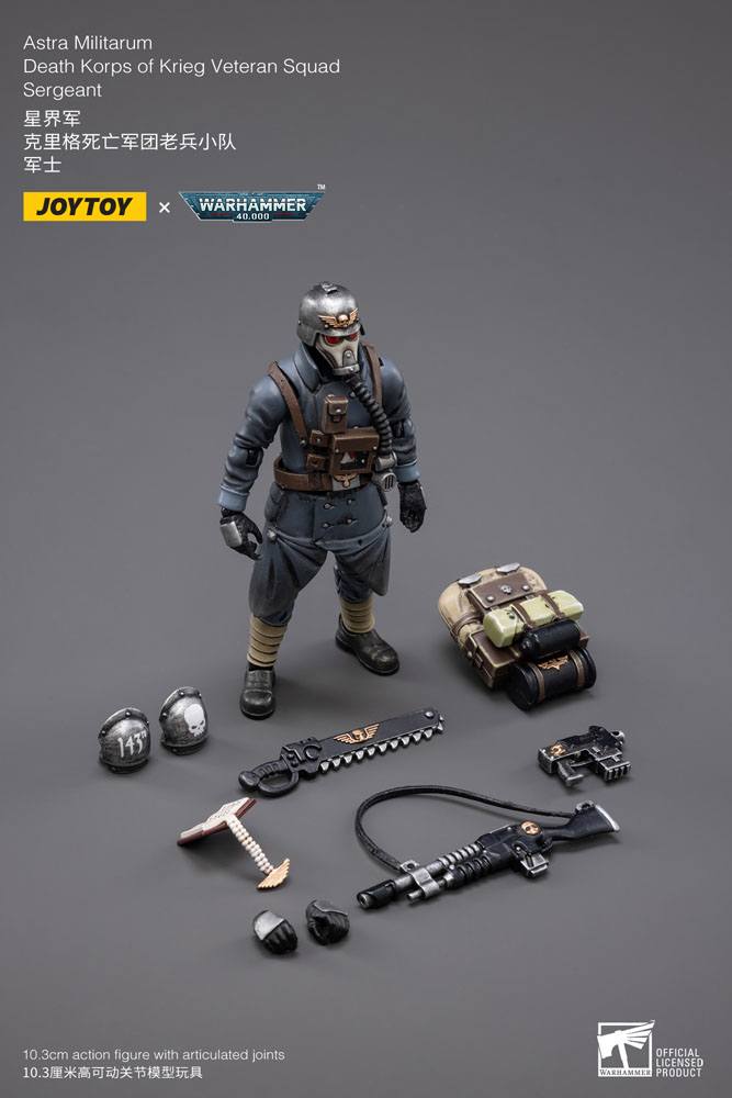 Warhammer 40k Actionfigur 1/18 Death Korps of Krieg Veteran Squad Sergeant 10 cm