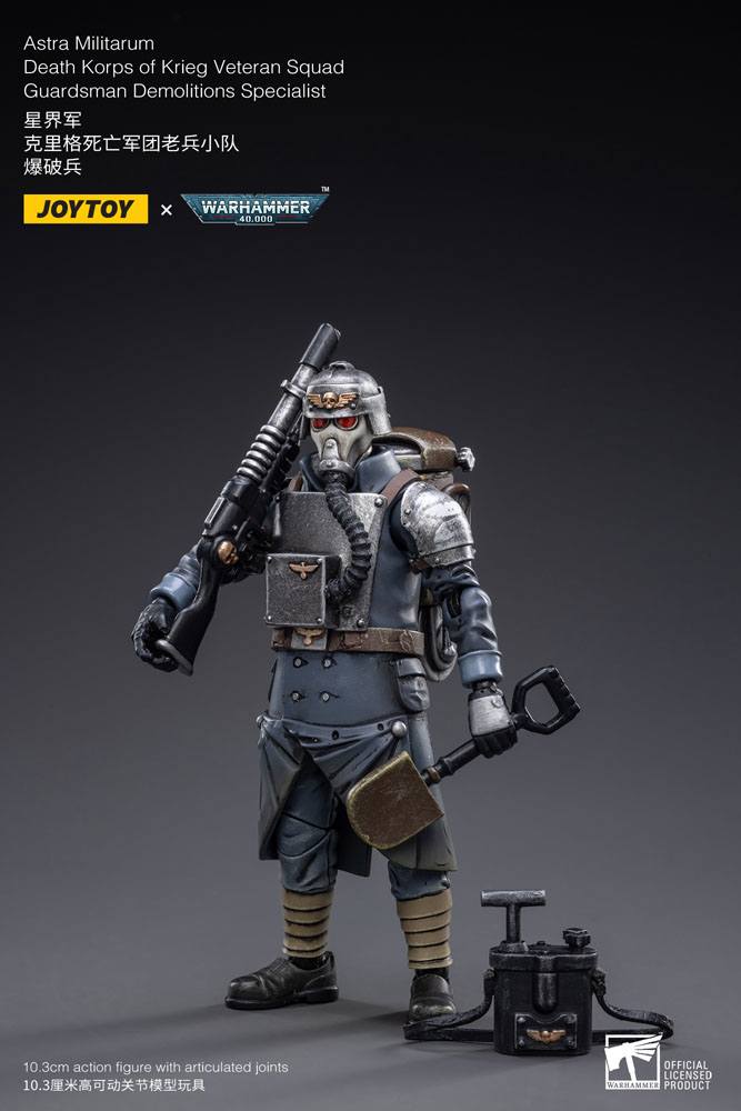 Warhammer 40k Actionfigur 1/18 Death Korps of Krieg Veteran Squad Guardsman Demolitions Specialist 10 cm