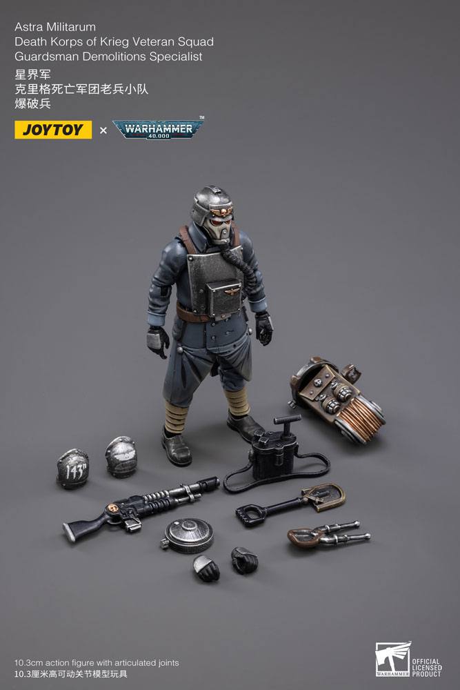 Warhammer 40k Actionfigur 1/18 Death Korps of Krieg Veteran Squad Guardsman Demolitions Specialist 10 cm