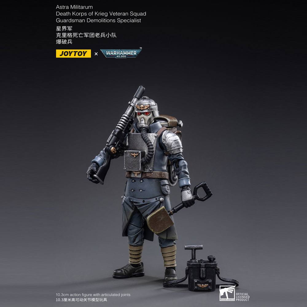 Warhammer 40k Actionfigur 1/18 Death Korps of Krieg Veteran Squad Guardsman Demolitions Specialist 10 cm