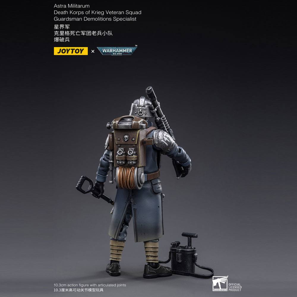 Warhammer 40k Actionfigur 1/18 Death Korps of Krieg Veteran Squad Guardsman Demolitions Specialist 10 cm