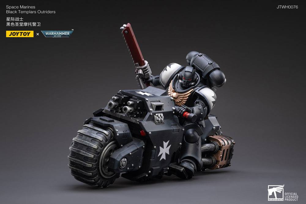 Warhammer 40k Fahrzeug 1/18 Black Templars Outrider Bike 22 cm