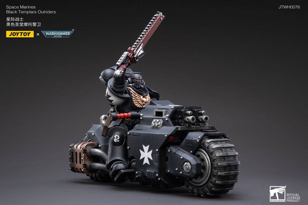 Warhammer 40k Fahrzeug 1/18 Black Templars Outrider Bike 22 cm