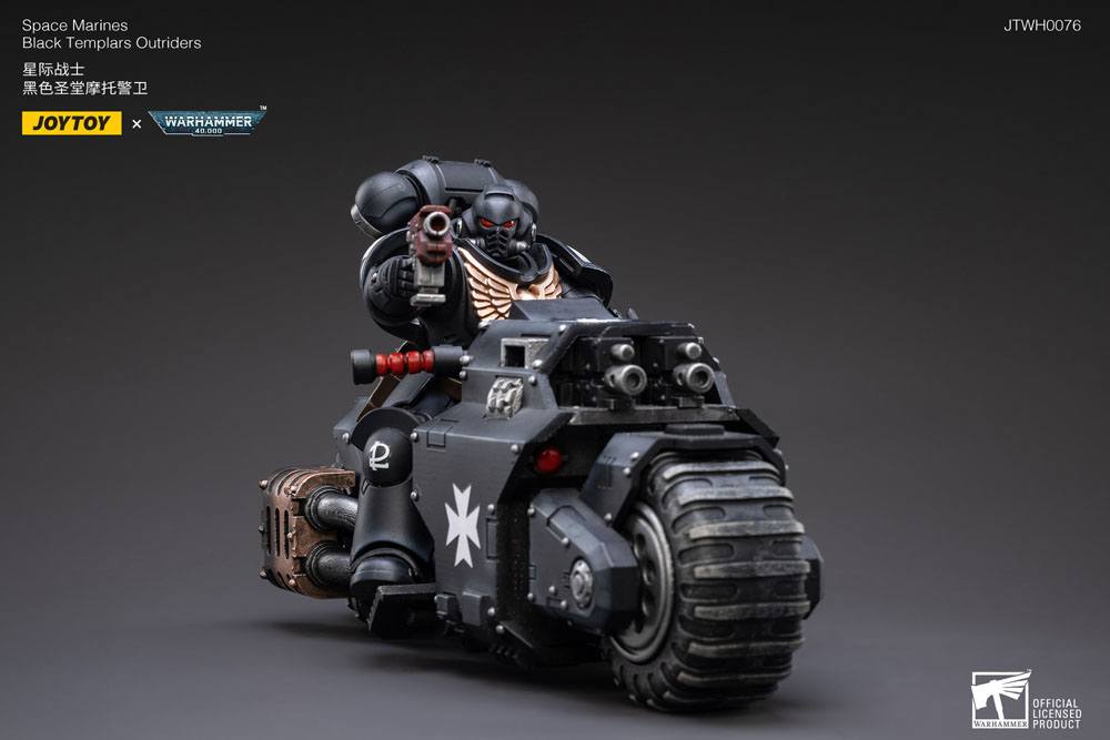 Warhammer 40k Fahrzeug 1/18 Black Templars Outrider Bike 22 cm