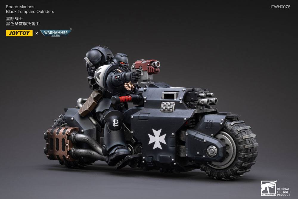 Warhammer 40k Fahrzeug 1/18 Black Templars Outrider Bike 22 cm