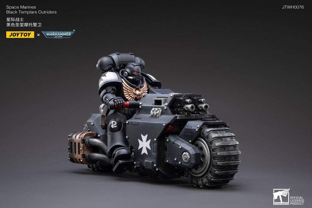 Warhammer 40k Fahrzeug 1/18 Black Templars Outrider Bike 22 cm