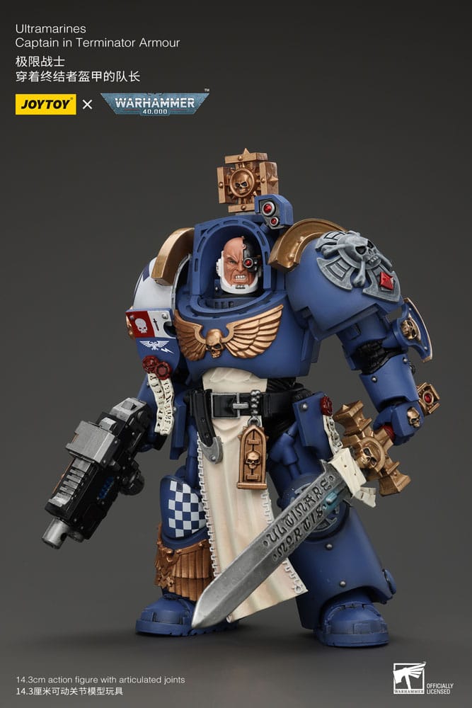 Warhammer 40k Actionfigur 1/18 Ultramarines Captain In Terminator Armour 14 cm