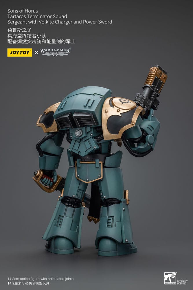 Warhammer The Horus Heresy Actionfigur 1/18 Tartaros Terminator Squad Sergeant With Volkite Charger And Power Sword 12 cm