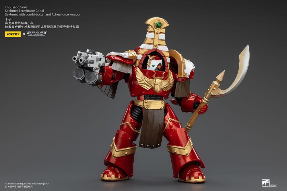 Warhammer The Horus Heresy Actionfigur 1/18 Thousand Sons Sekhmet Terminator Cabal Sekhmet with Combi-Bolter and Achea Force Weapon 14 cm