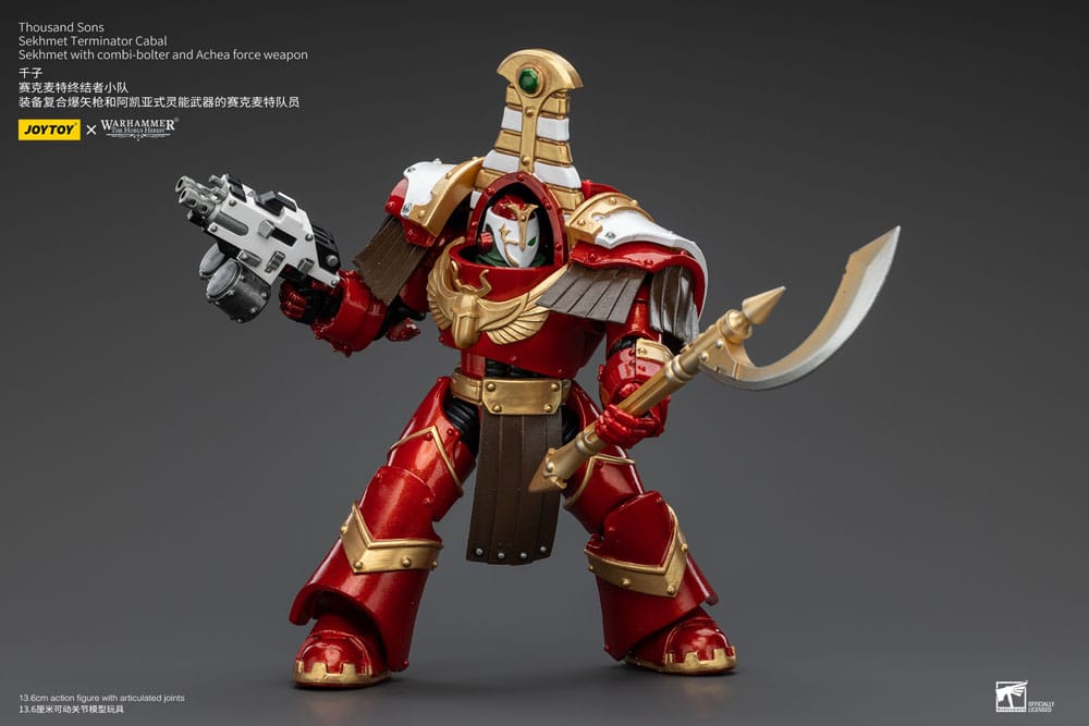 Warhammer The Horus Heresy Actionfigur 1/18 Thousand Sons Sekhmet Terminator Cabal Sekhmet with Combi-Bolter and Achea Force Weapon 14 cm