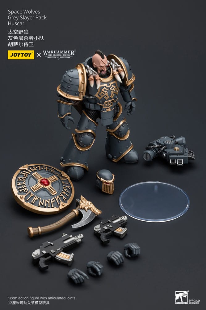 Warhammer The Horus Heresy Actionfigur 1/18 Space Wolves Grey Slayer Pack Huscarl 12 cm