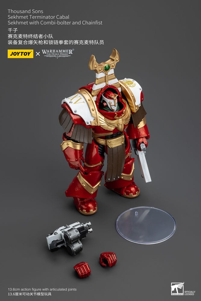 Warhammer The Horus Heresy Actionfigur 1/18 Thousand Sons Sekhmet Terminator Cabal Sekhmet with Combi-Bolter and Chainfist 14 cm